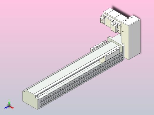 皮带直线轴半封闭可选导轨TPA-HNB-85D-90-L300-LU-C-P20-N3正等轴测缩略图