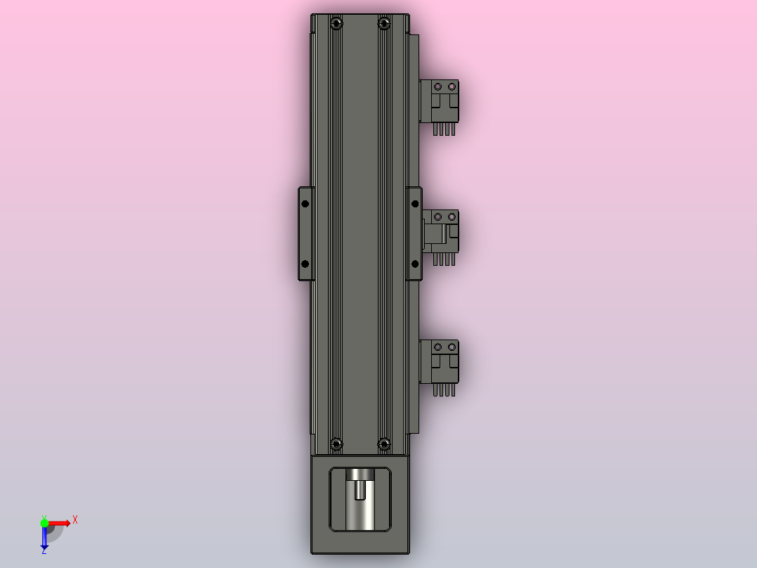 KK50xxC-200A1-F0CS2上银KK50F0 直线滑台 滚珠螺杆模组 伺服滑台俯视图