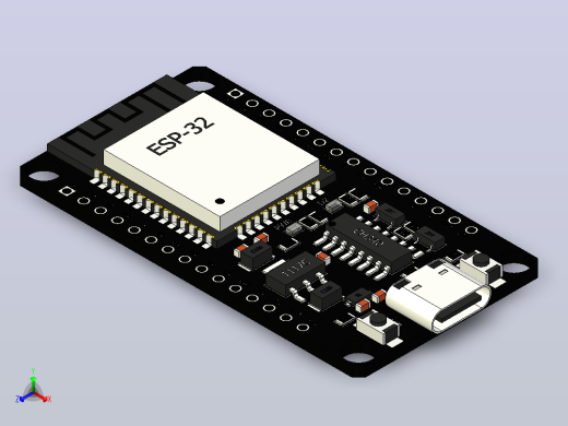 ESP32 (CH340)电路板正等轴测缩略图
