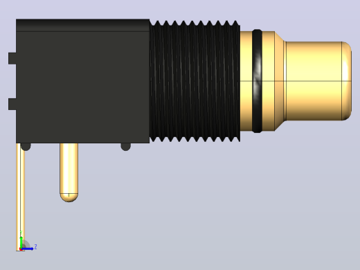 PCB面板安装90度1-RCA左视缩略图