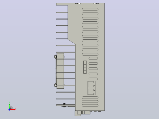 P系列交流伺服驱动器P300S 3D模型前视缩略图