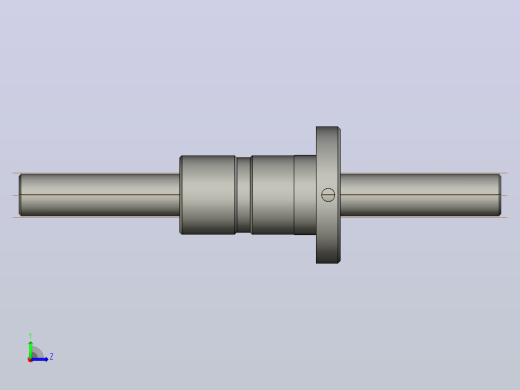 FFZD2004LH-3滚珠丝杆3D模型左视缩略图