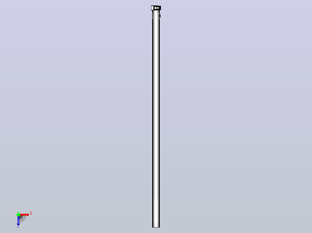 皮带直线轴半封闭可选导轨TPA-HNB-105D-90-L2950-RU-Y-P20-N3俯视图