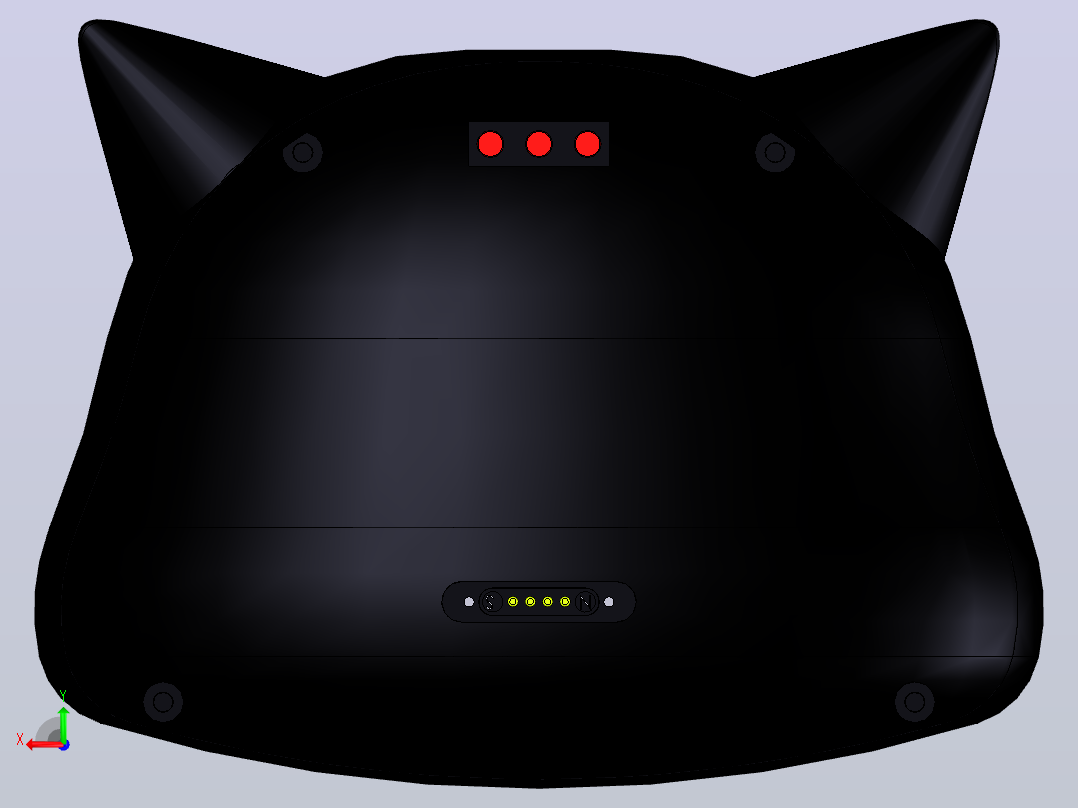 狗头模型音响后视图