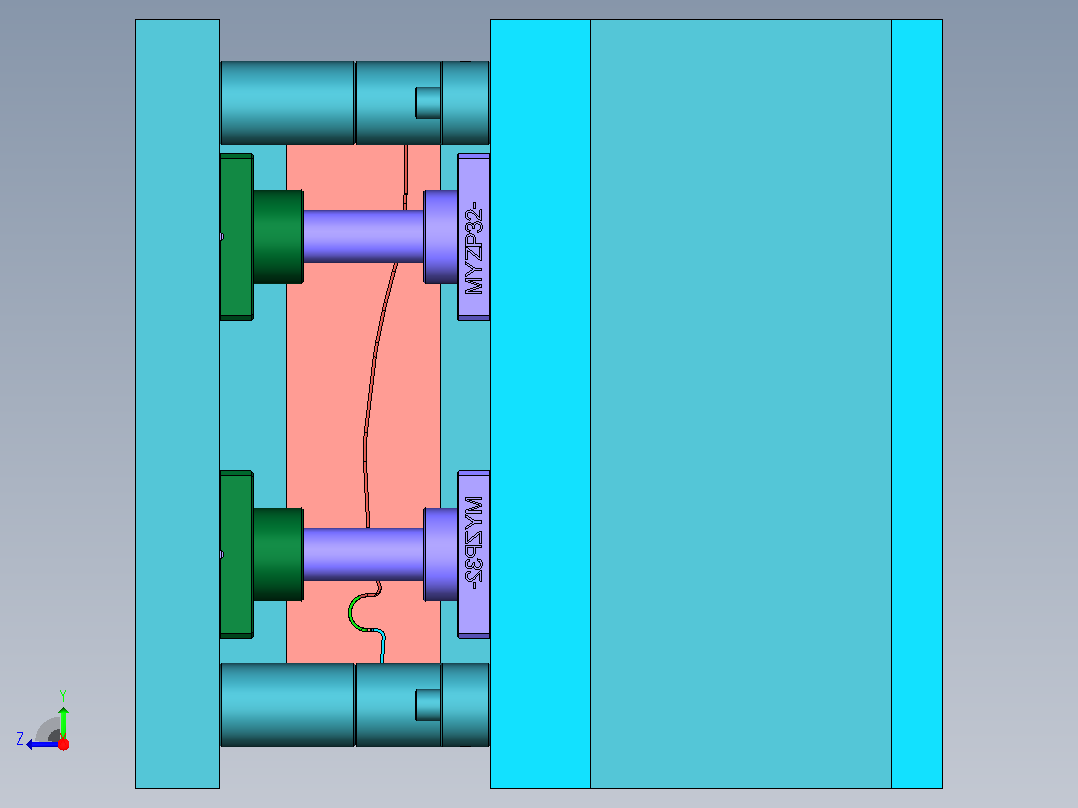 机械手连接件模具设计右视图