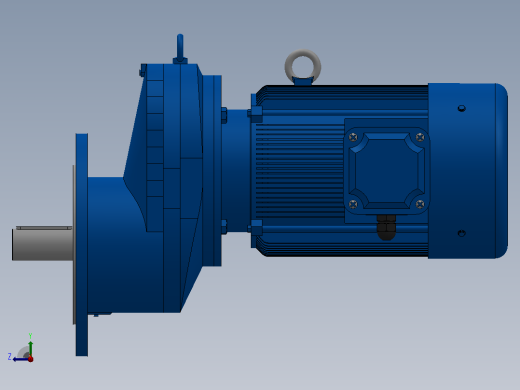 RXF97法兰轴伸式安装斜齿轮减速机RX97-Y7.5-4P-132M-M1-0°-Φ350右视缩略图