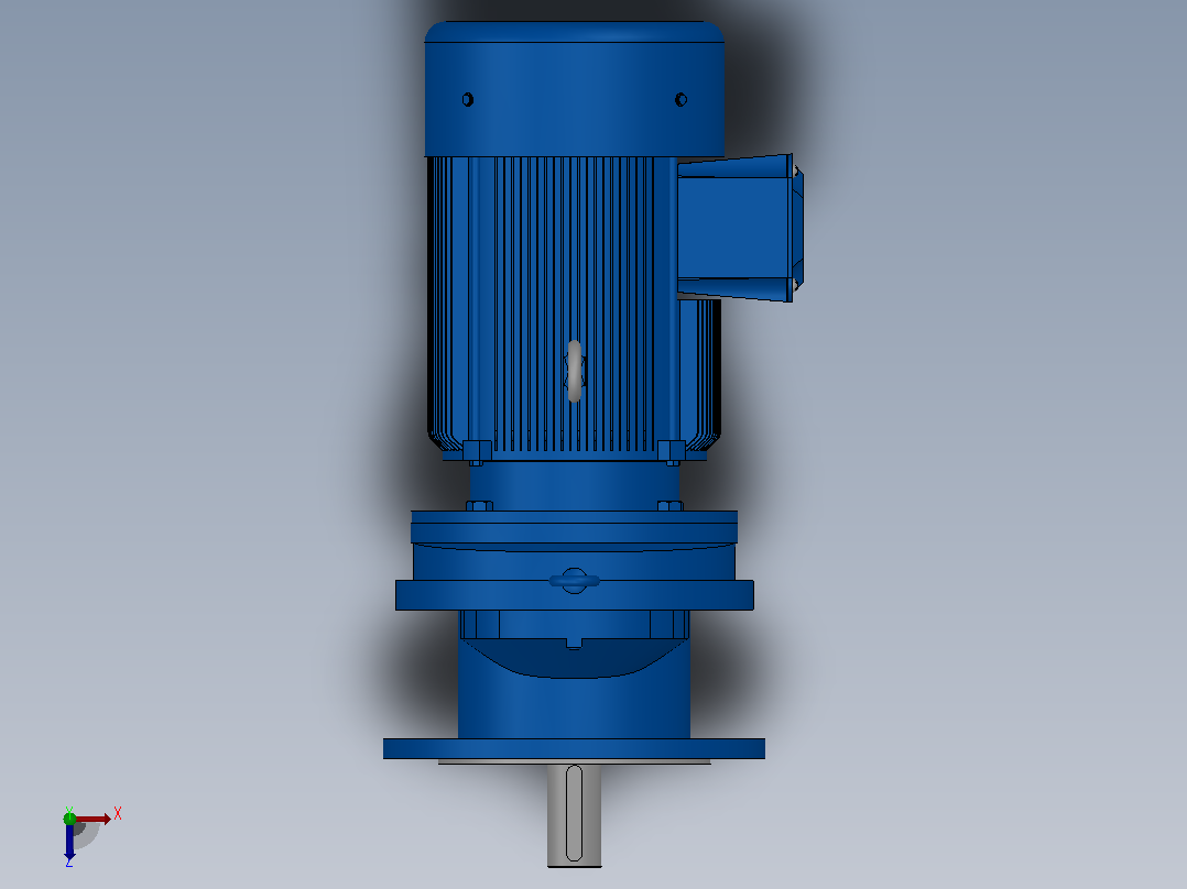 RXF97法兰轴伸式安装斜齿轮减速机RX97-Y7.5-4P-132M-M1-0°-Φ350俯视图