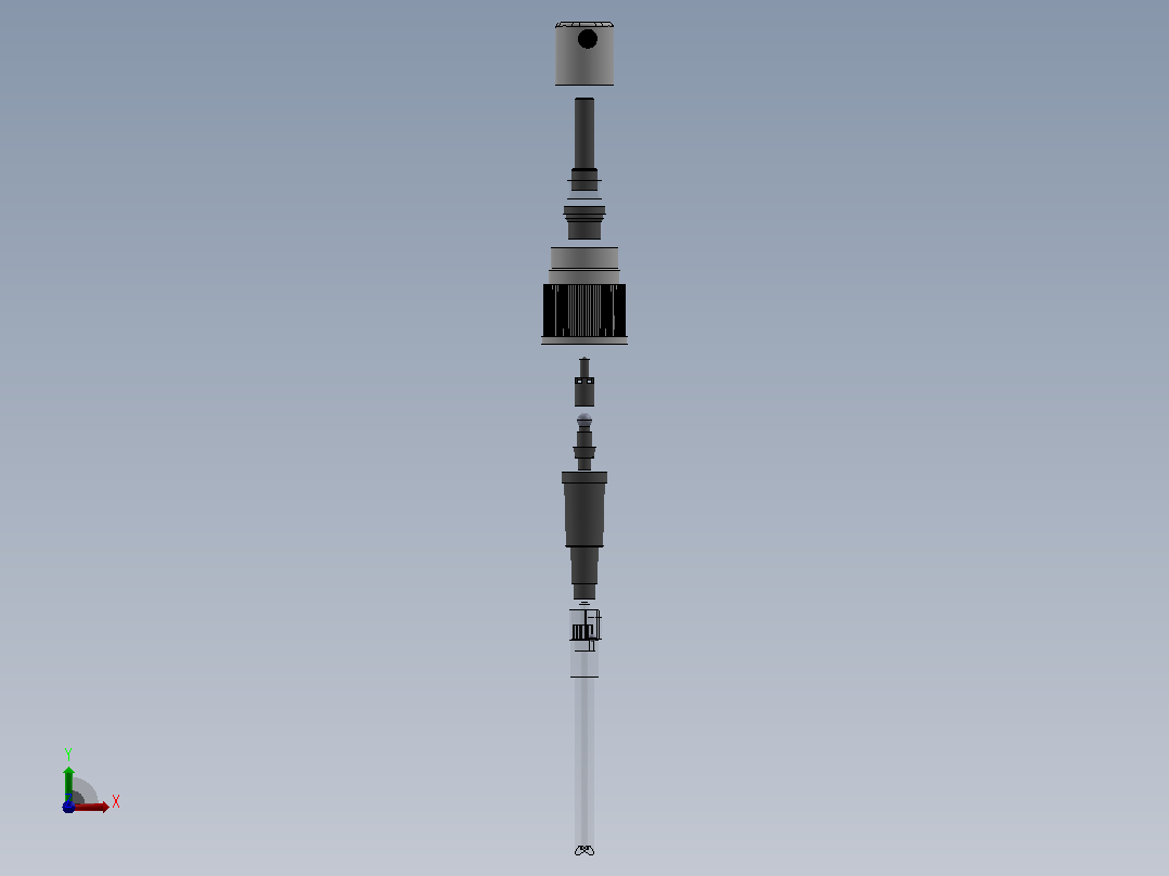 24-410螺纹雾化器喷雾器主视图