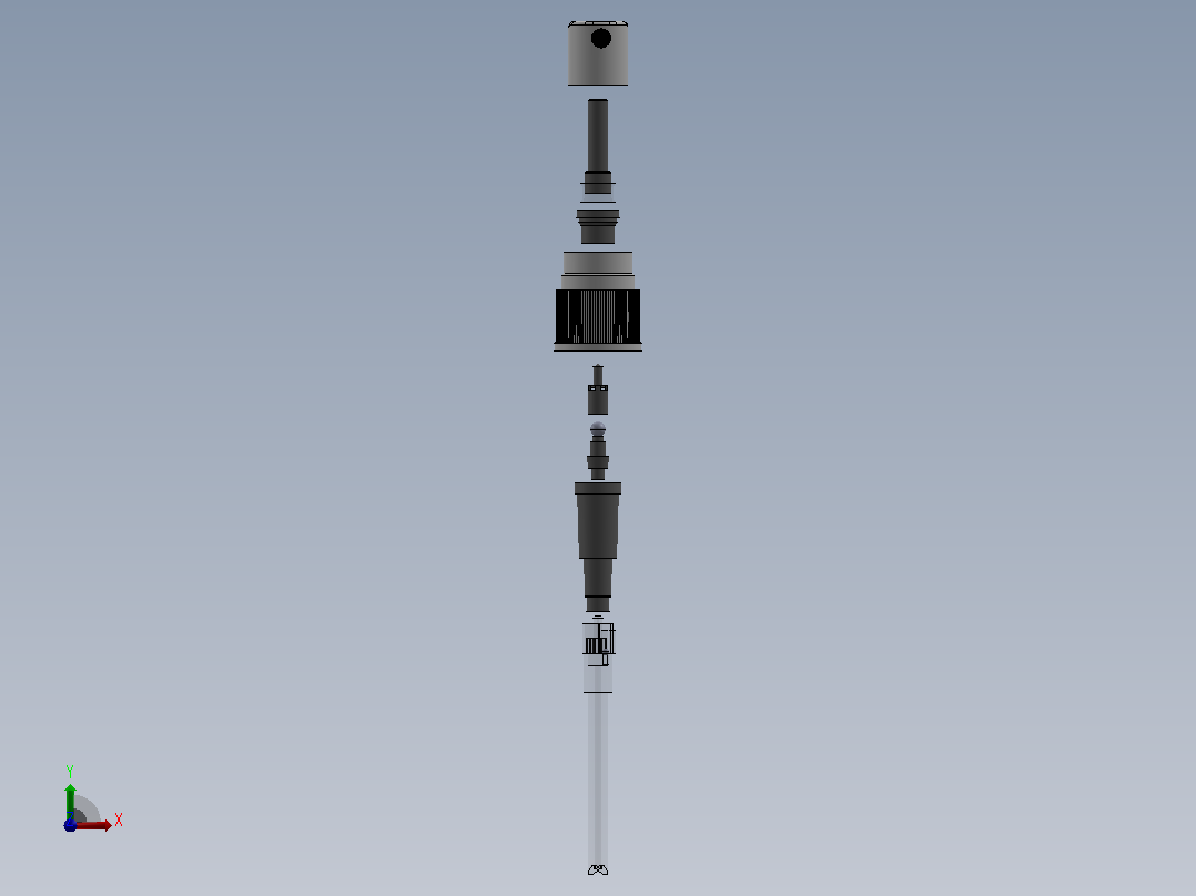 24-410螺纹雾化器喷雾器前视图