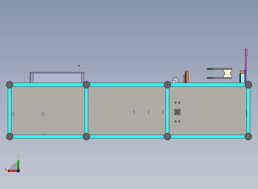 微波炉阳极组装生产线后视图