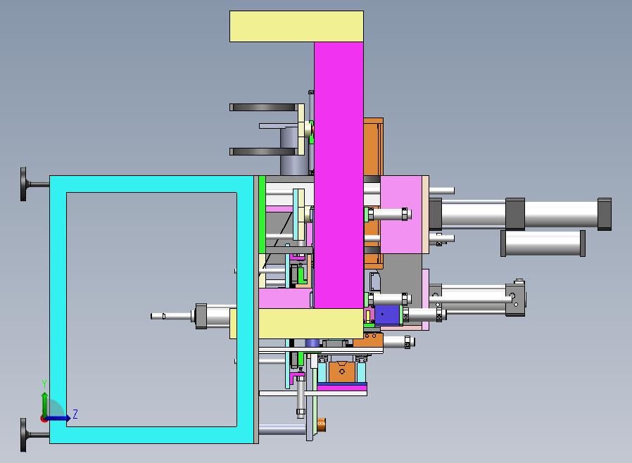 微波炉阳极组装生产线左视图