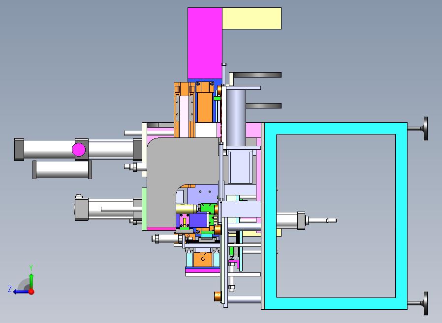 微波炉阳极组装生产线右视图