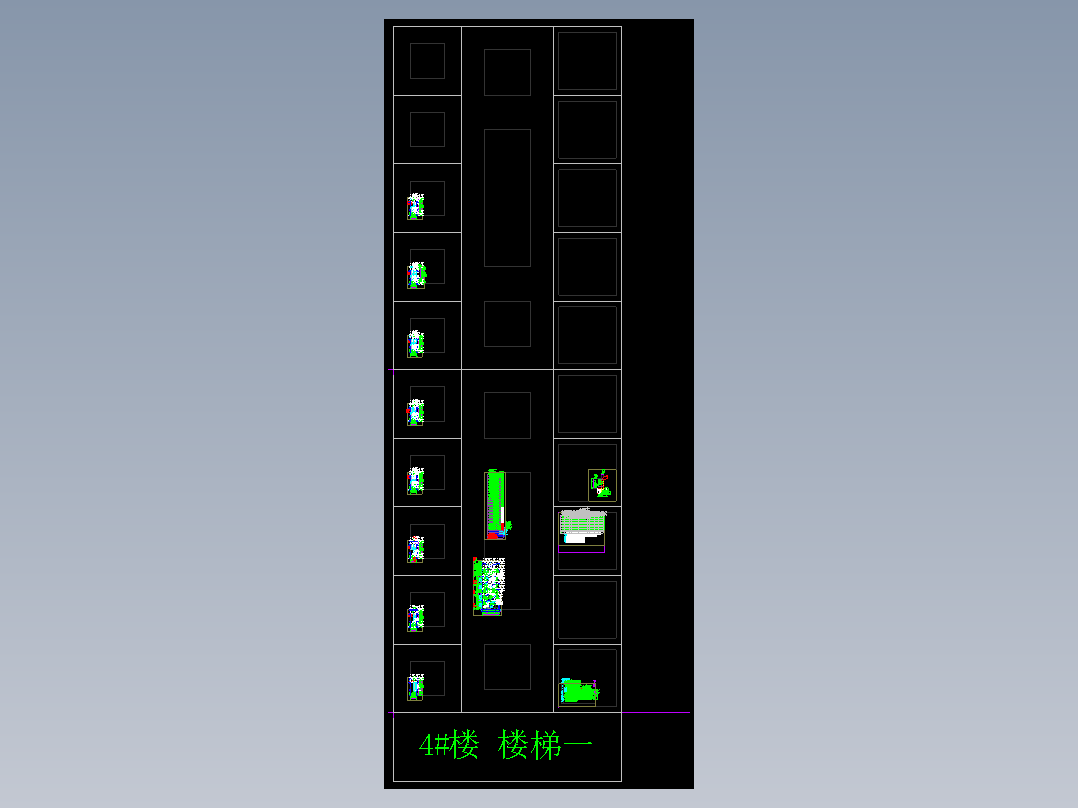3套剪刀梯剪刀楼梯CAD图纸