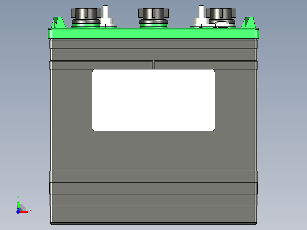 车用电池盒前视图