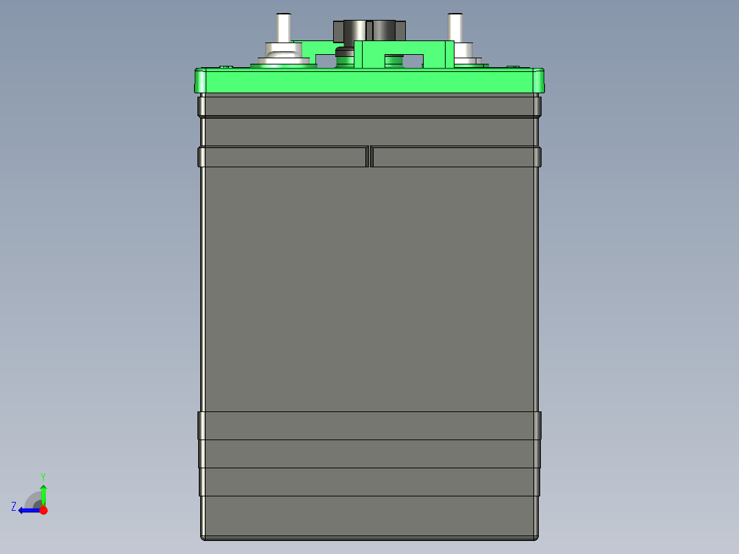 车用电池盒右视图