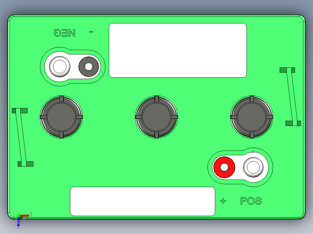 车用电池盒俯视图