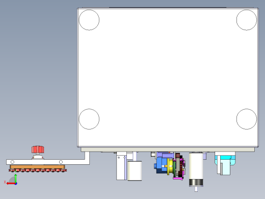 数控同轴剥线机3D图纸带CAD图 E280后视缩略图