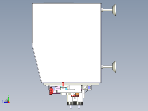 数控同轴剥线机3D图纸带CAD图 E280右视缩略图