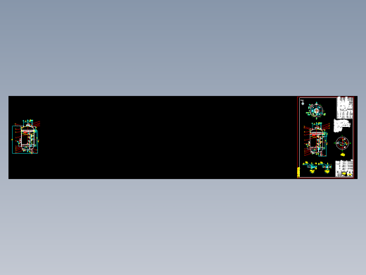 直径2600树脂塔离子交换柱交换器交换塔总装图纸cad装配图纸