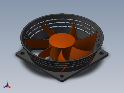 usb迷你小风扇正等轴测缩略图