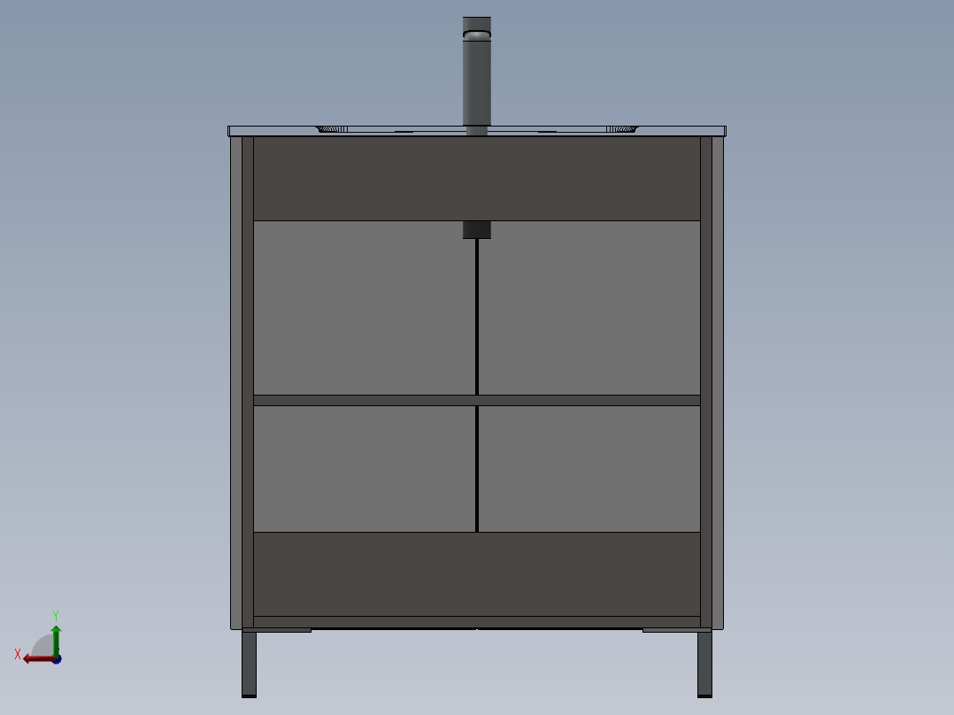 solidworks 浴室家具后视图