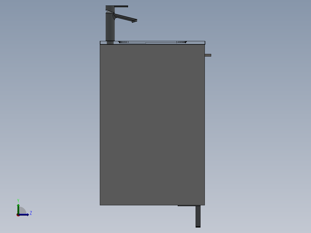 solidworks 浴室家具左视图