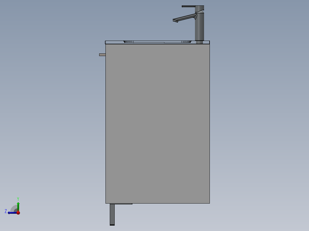 solidworks 浴室家具右视图