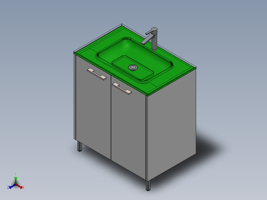 solidworks 浴室家具正等轴测缩略图