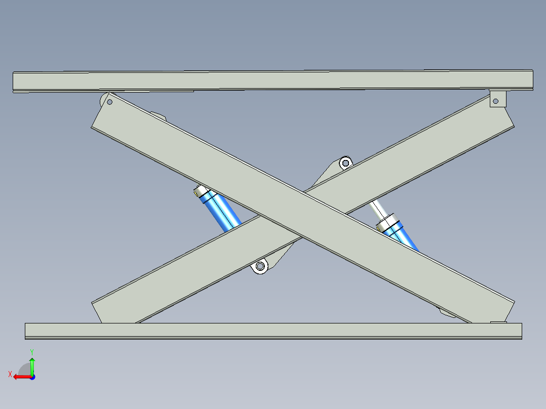 液压升降平台后视图
