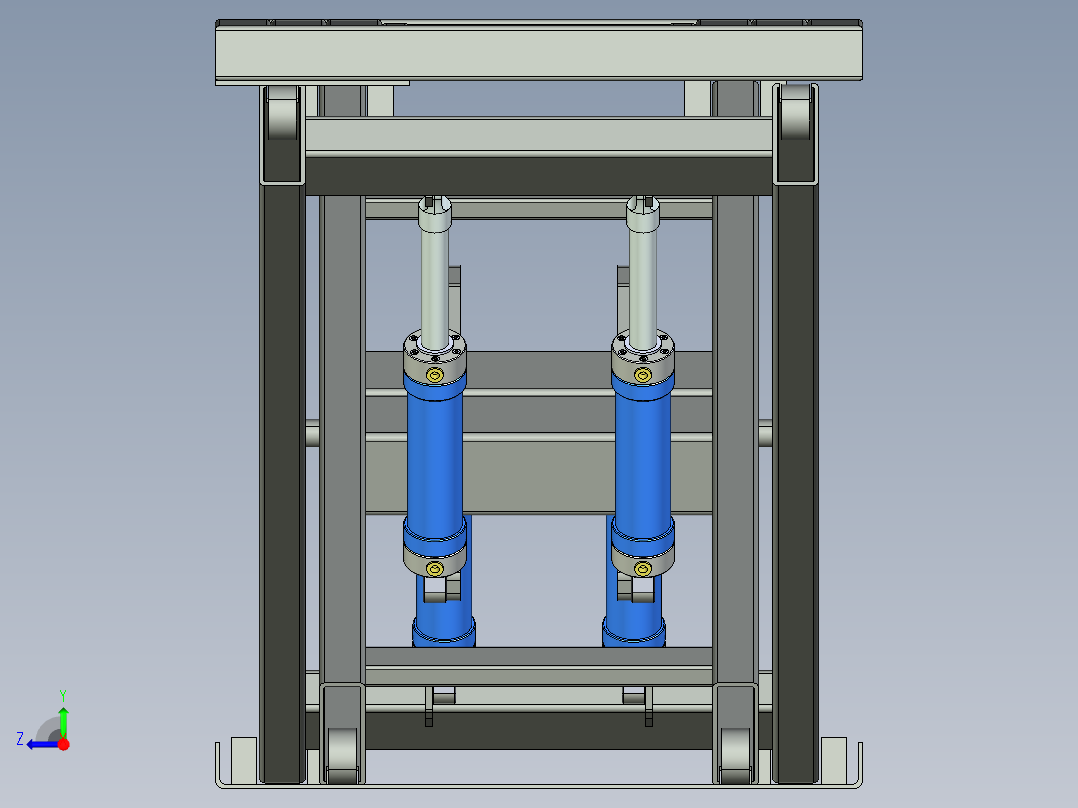 液压升降平台右视图