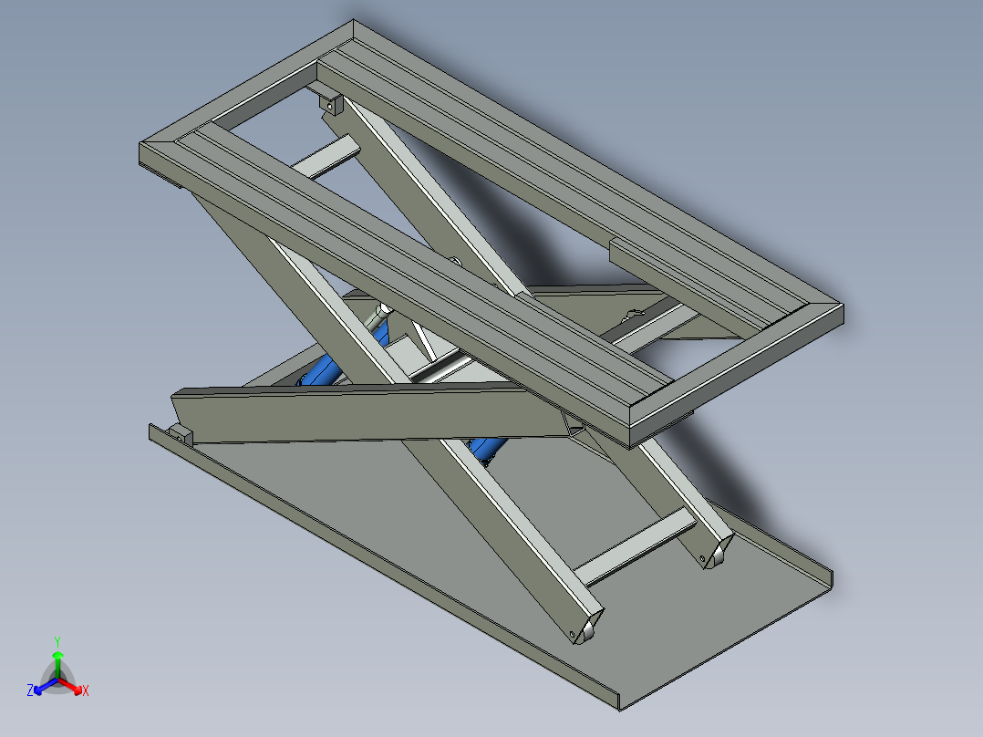 液压升降平台正等轴测图