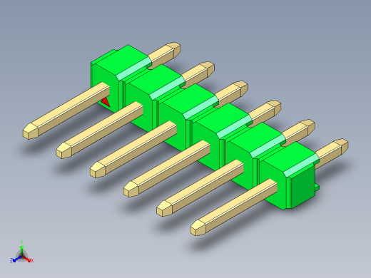 彩色公头100mil（2.54mm）系列-DS1021_green_1x06p_100mil_Type1_rev1.0