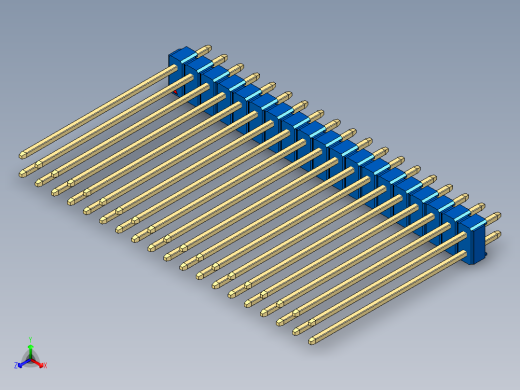 彩色公头100mil（2.54mm）系列-DS1021_blue_2x19p_100mil_Type43_rev1.0