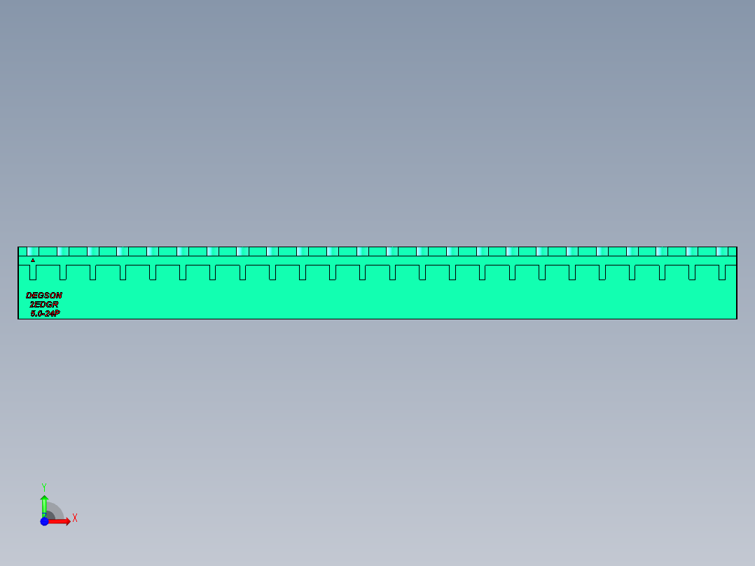 DEGSON 2EDG 系列 5.0mm 可插拔接线端子组-2EDGR-5.0-24P-14-00AH前视图