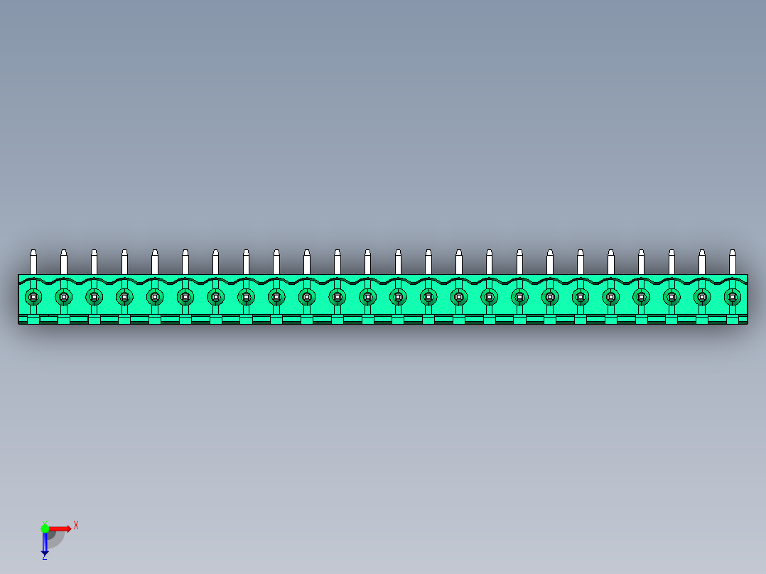 DEGSON 2EDG 系列 5.0mm 可插拔接线端子组-2EDGR-5.0-24P-14-00AH俯视图