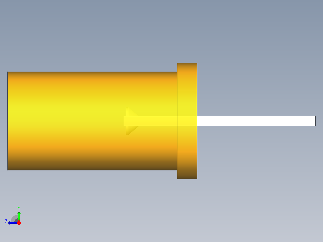 LED_Cylindrical_Amber_D5x9.6mm右视图