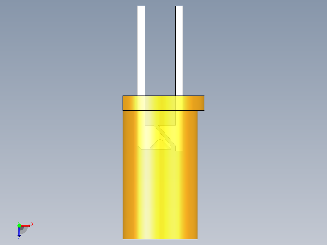LED_Cylindrical_Amber_D5x9.6mm俯视图