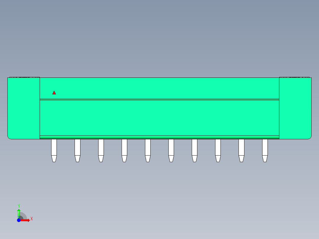 DEGSON 15EDG（公头） 3.5mm 螺钉锁紧，插拔式接线端子 FullPack-15EDGVM-3.5-10P-14-00AH前视图