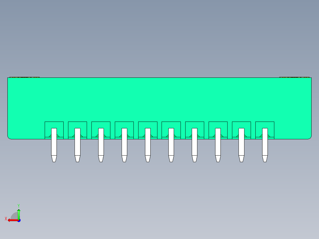 DEGSON 15EDG（公头） 3.5mm 螺钉锁紧，插拔式接线端子 FullPack-15EDGVM-3.5-10P-14-00AH后视图