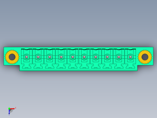DEGSON 15EDG（公头） 3.5mm 螺钉锁紧，插拔式接线端子 FullPack-15EDGVM-3.5-10P-14-00AH俯视缩略图