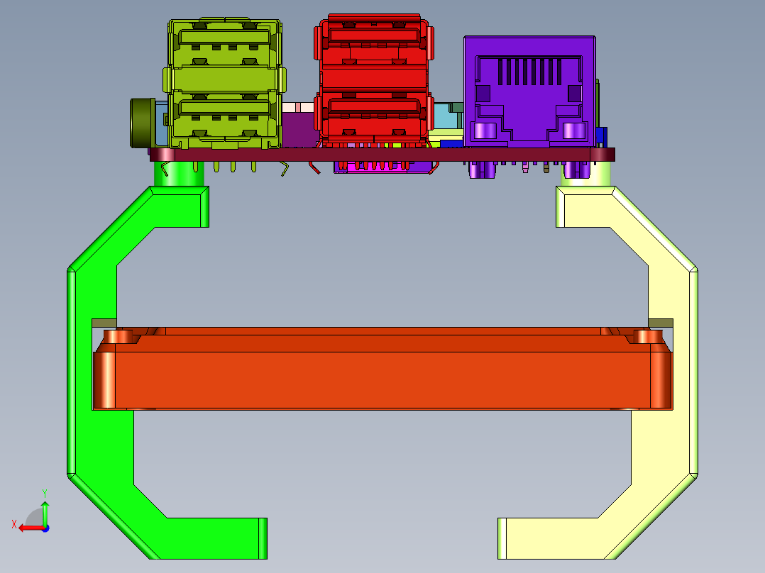 树莓派NAS版系统后视图