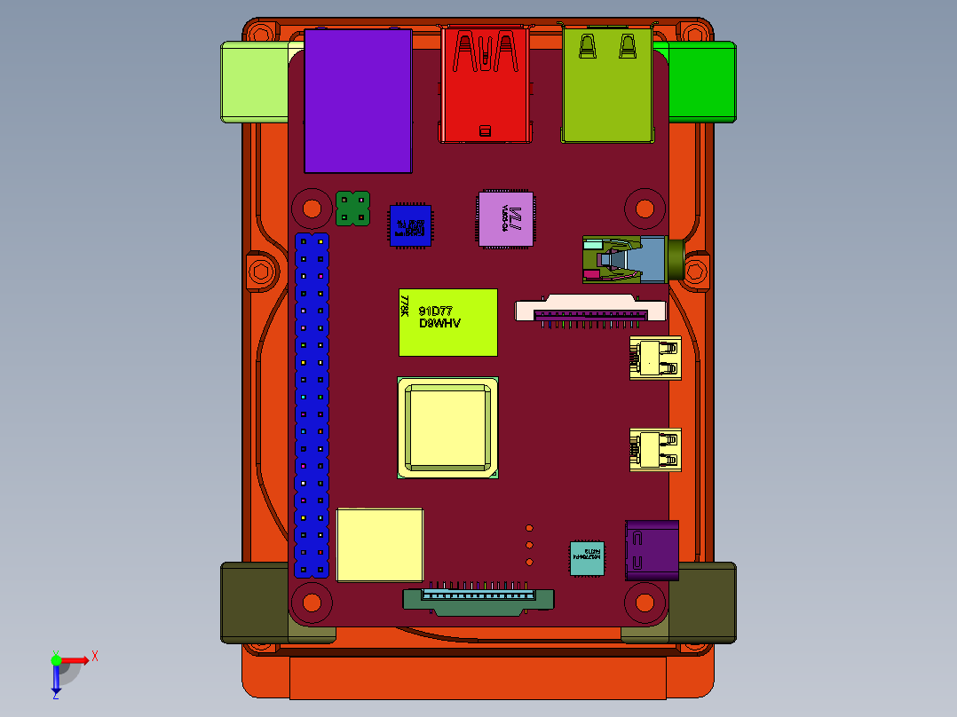 树莓派NAS版系统俯视图