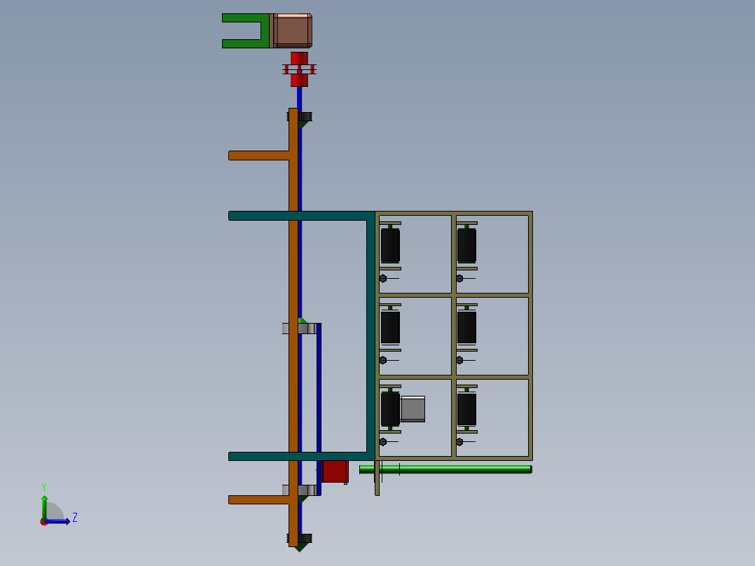 自动存储和检索系统左视图