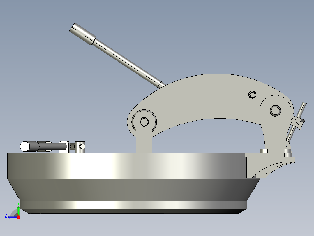 易于打开的压力设备盖右视图