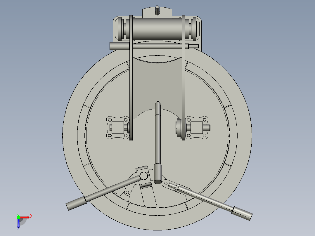 易于打开的压力设备盖俯视图