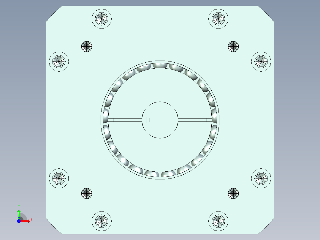 直齿孔PLX220-L1 35-114.3-200-M12.stp前视图