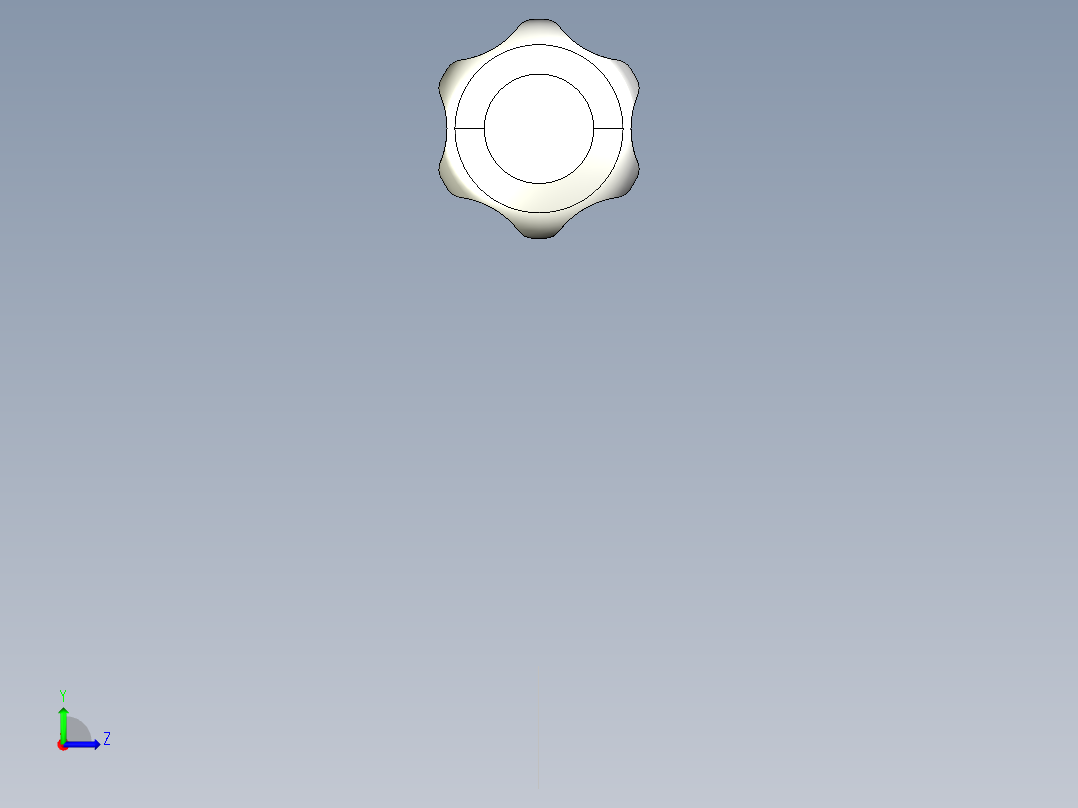 星型把手(A)EK-N-SUS,EK-R,-SUS,EK-T,-SUS多系列多零件图纸模型左视图