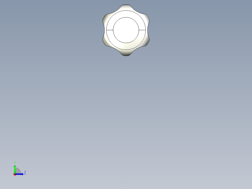 星型把手(A)EK-N-SUS,EK-R,-SUS,EK-T,-SUS多系列多零件图纸模型左视缩略图
