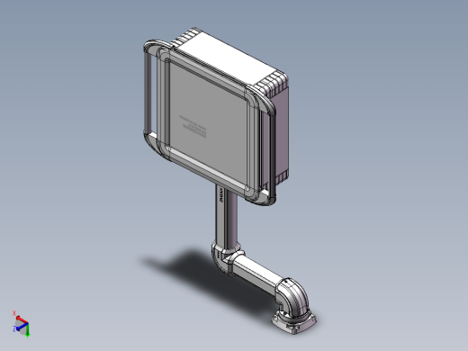 向上顶座+转角+箱体连接器+控制箱正等轴测缩略图