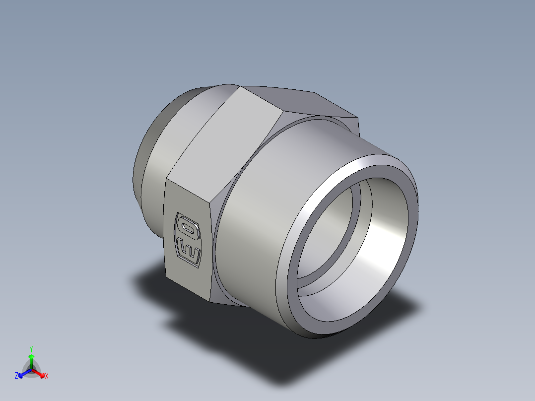 卡套式工业通用硬管接头EO_Weld_connector_AS18L71X主视图